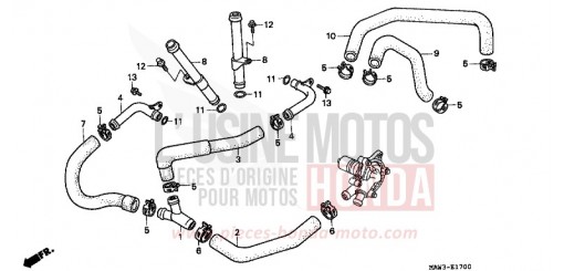 WATER PIPE XL600VT de 1996